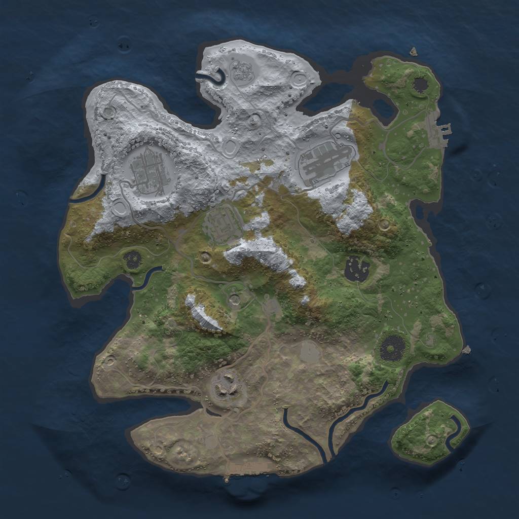 Rust Map: Procedural Map, Size: 3000, Seed: 22052020, 14 Monuments