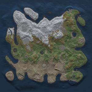 Thumbnail Rust Map: Procedural Map, Size: 3500, Seed: 1910000760, 18 Monuments