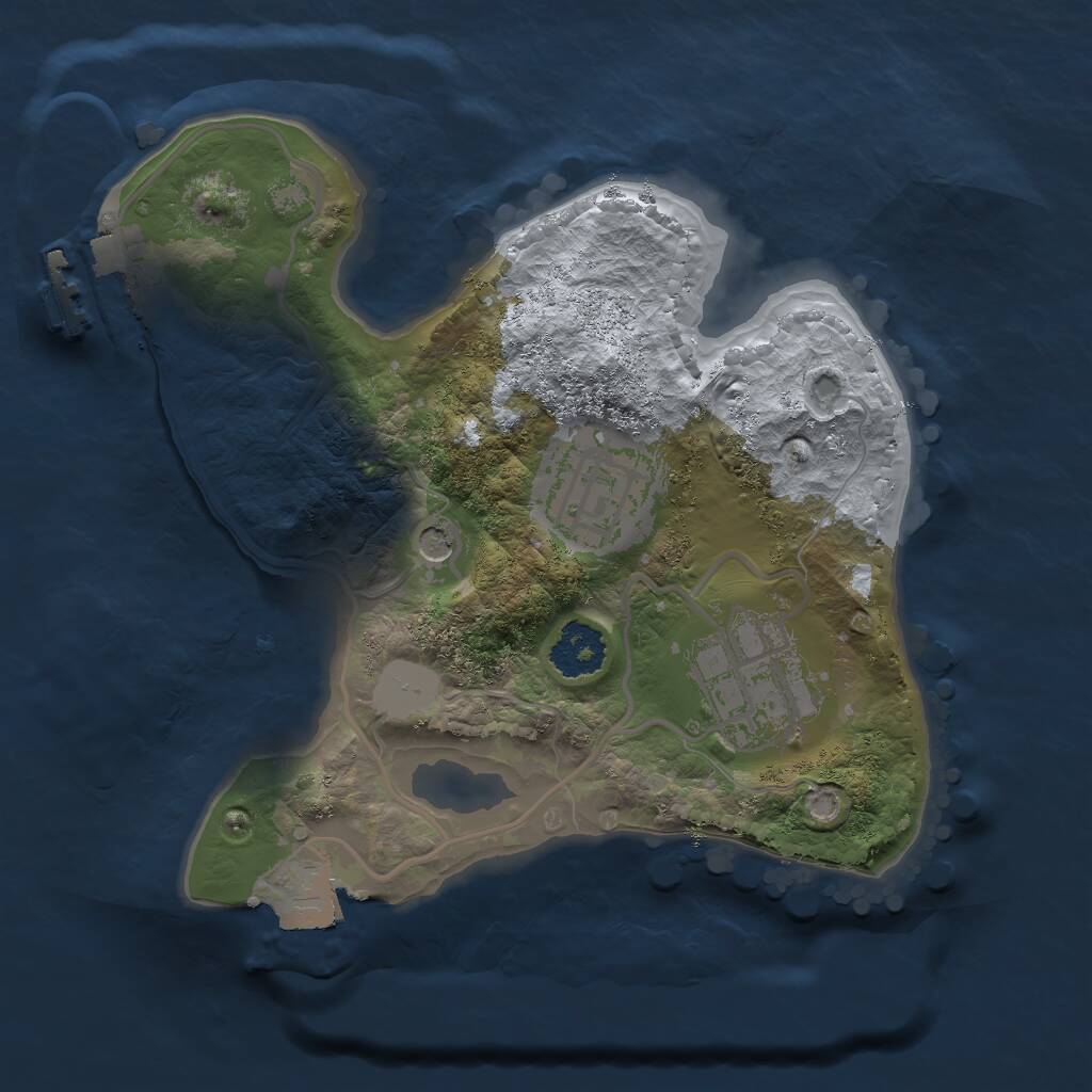 Rust Map: Procedural Map, Size: 2009, Seed: 871520750, 5 Monuments