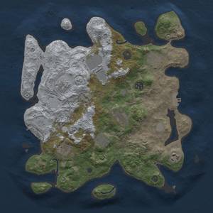 Thumbnail Rust Map: Procedural Map, Size: 3500, Seed: 184610069, 17 Monuments