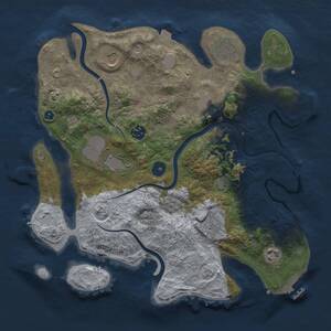 Thumbnail Rust Map: Procedural Map, Size: 3500, Seed: 15885122, 14 Monuments