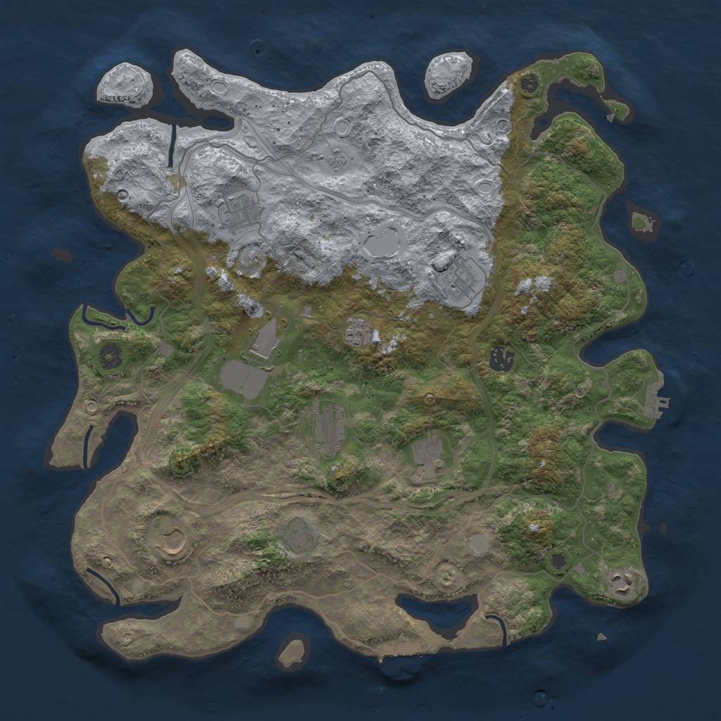 Rust Map: Procedural Map, Size: 4250, Seed: 5882300, 19 Monuments