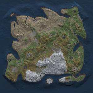 Thumbnail Rust Map: Procedural Map, Size: 3500, Seed: 2100018976, 19 Monuments