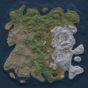 Thumbnail Rust Map: Procedural Map, Size: 4500, Seed: 1932461716, 20 Monuments