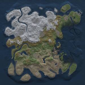 Thumbnail Rust Map: Procedural Map, Size: 4000, Seed: 732719309, 14 Monuments