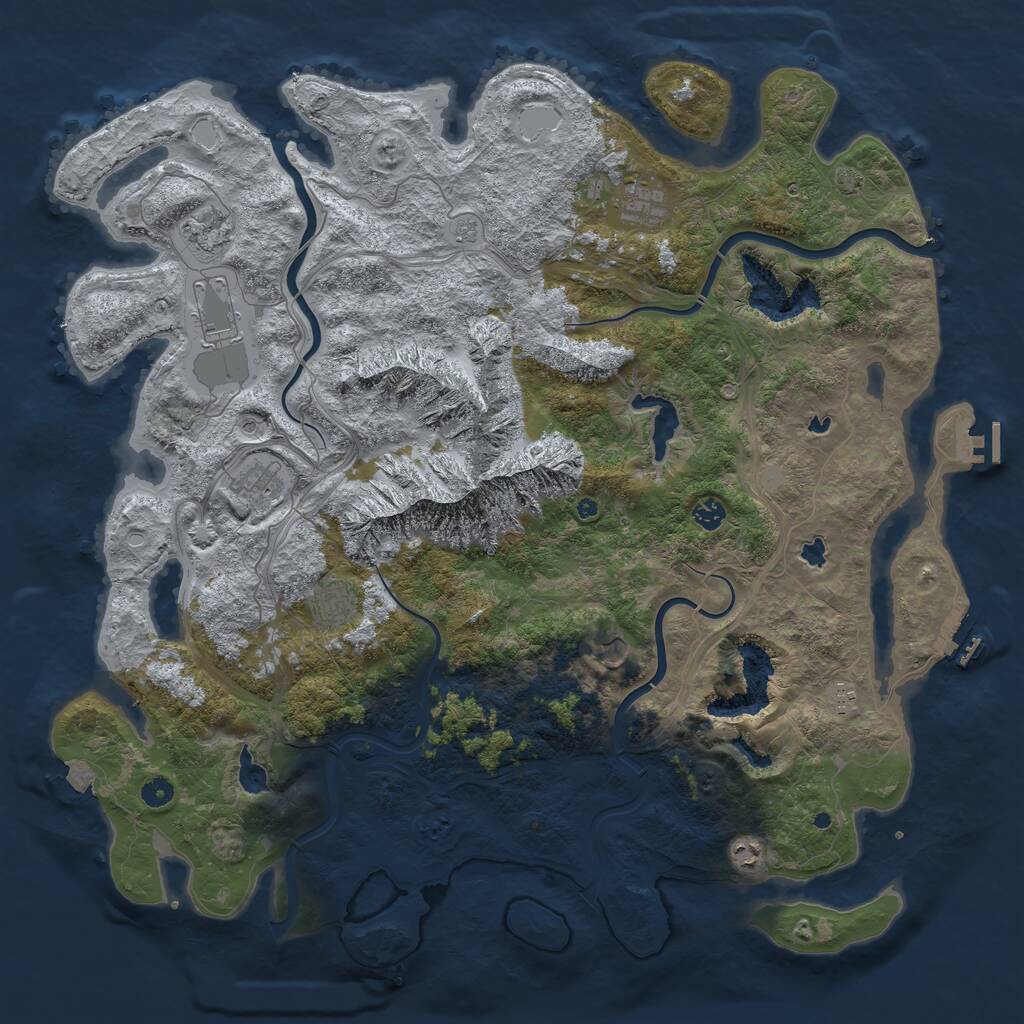 Rust Map: Procedural Map, Size: 5000, Seed: 379979414, 15 Monuments
