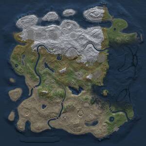 Thumbnail Rust Map: Procedural Map, Size: 4250, Seed: 3583645, 16 Monuments