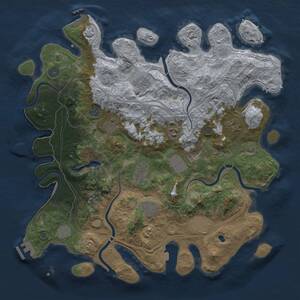 Thumbnail Rust Map: Procedural Map, Size: 4250, Seed: 1961227215, 18 Monuments
