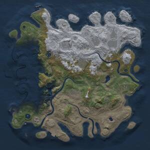 Thumbnail Rust Map: Procedural Map, Size: 4250, Seed: 1961227215, 15 Monuments