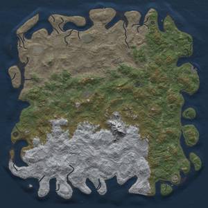 Thumbnail Rust Map: Procedural Map, Size: 6000, Seed: 610222323, 20 Monuments