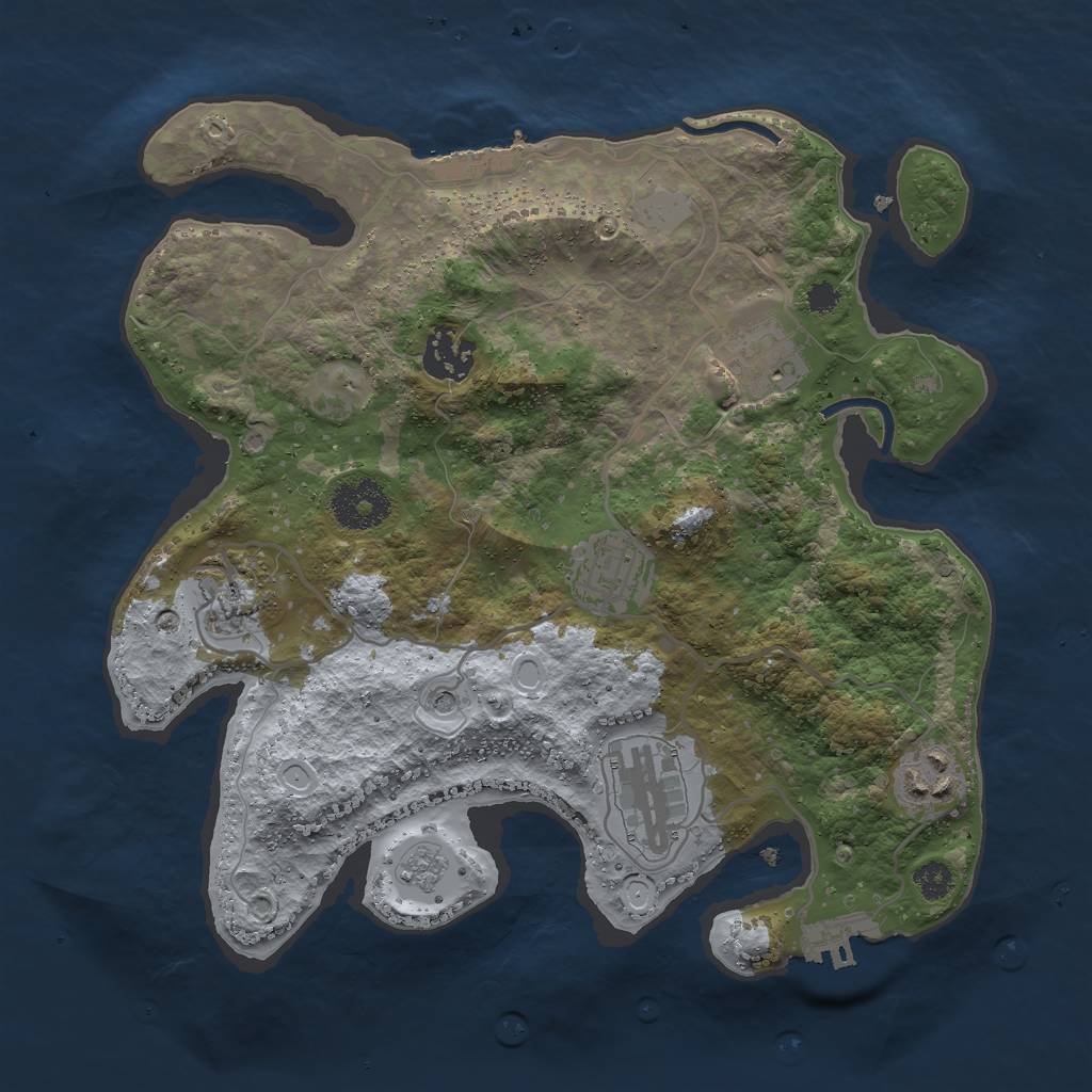 Rust Map: Procedural Map, Size: 3000, Seed: 213700207, 15 Monuments