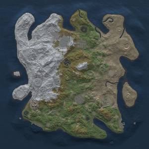 Thumbnail Rust Map: Procedural Map, Size: 3500, Seed: 347459155, 18 Monuments