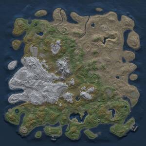 Thumbnail Rust Map: Procedural Map, Size: 5000, Seed: 1057056490, 17 Monuments