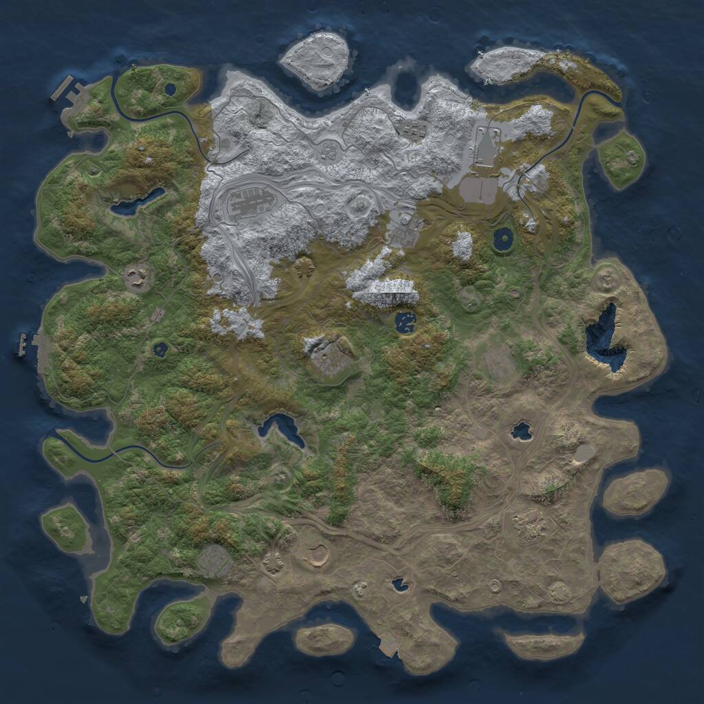 Rust Map: Procedural Map, Size: 4800, Seed: 1541404110, 17 Monuments