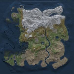 Thumbnail Rust Map: Procedural Map, Size: 3750, Seed: 732719137, 15 Monuments