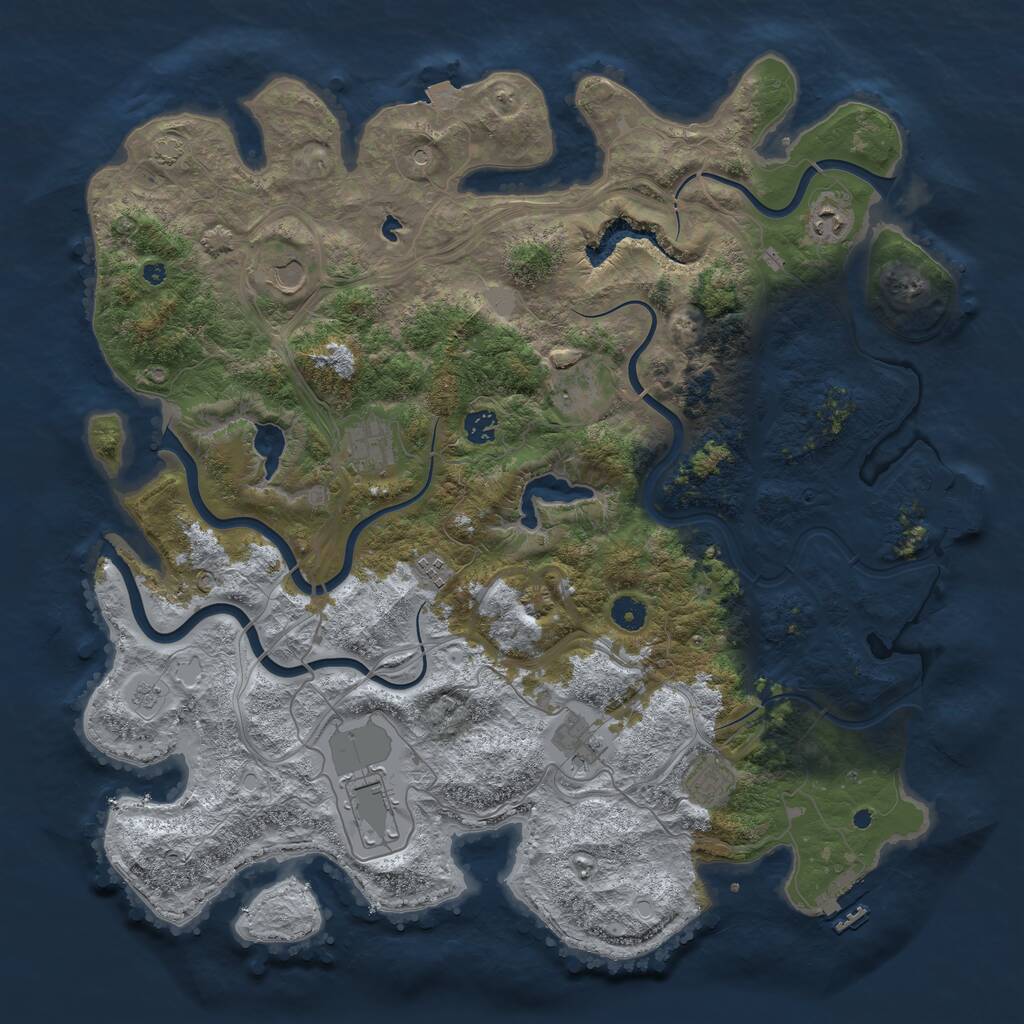 Rust Map: Procedural Map, Size: 4500, Seed: 88888822, 15 Monuments