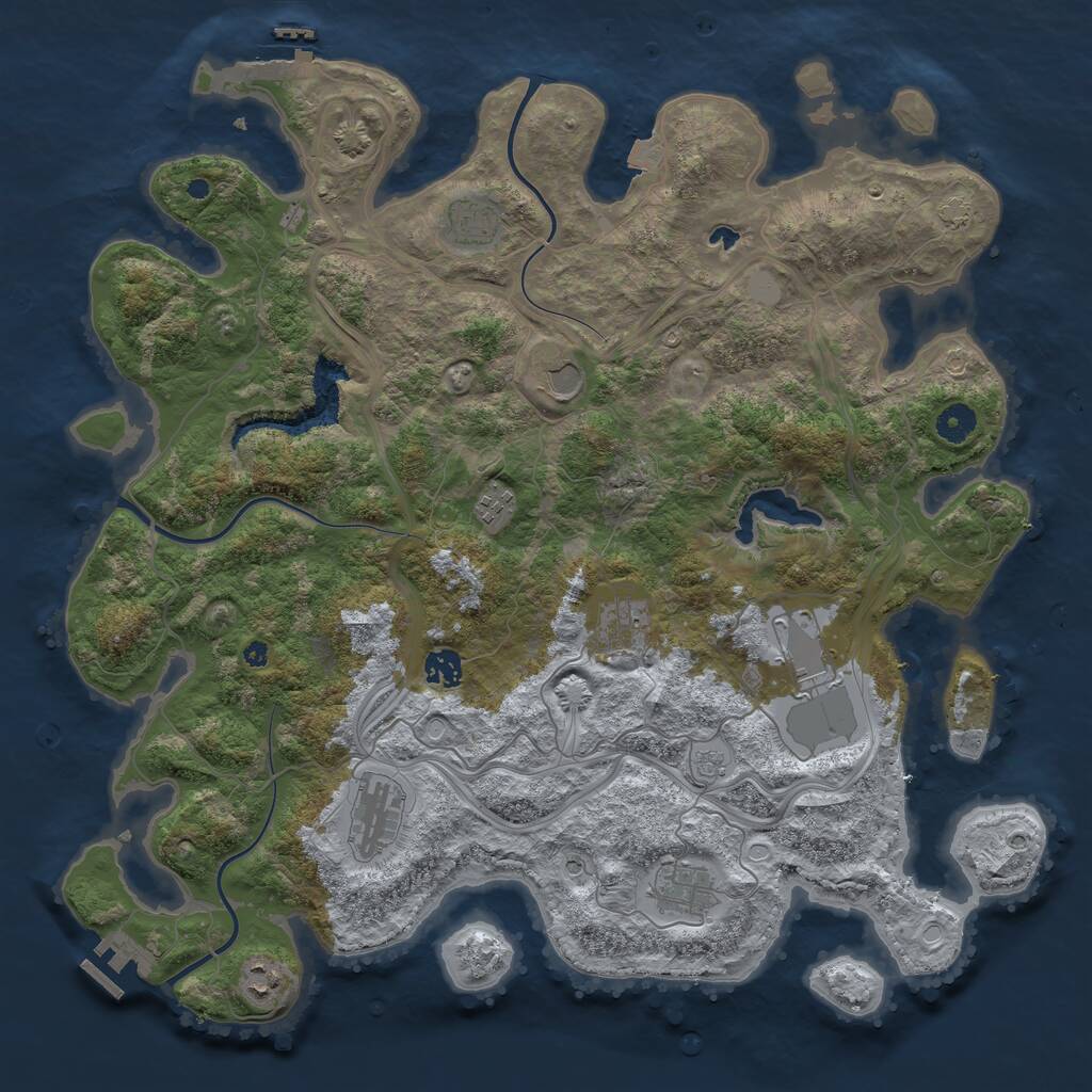 Rust Map: Procedural Map, Size: 4250, Seed: 135397264, 15 Monuments