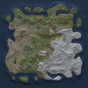 Thumbnail Rust Map: Procedural Map, Size: 4250, Seed: 855741207, 20 Monuments