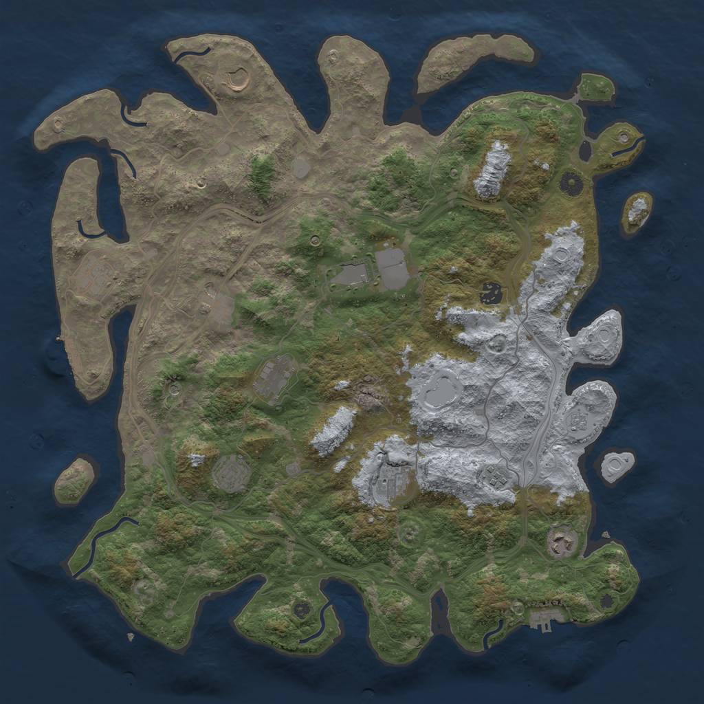 Rust Map: Procedural Map, Size: 4500, Seed: 20221006, 19 Monuments