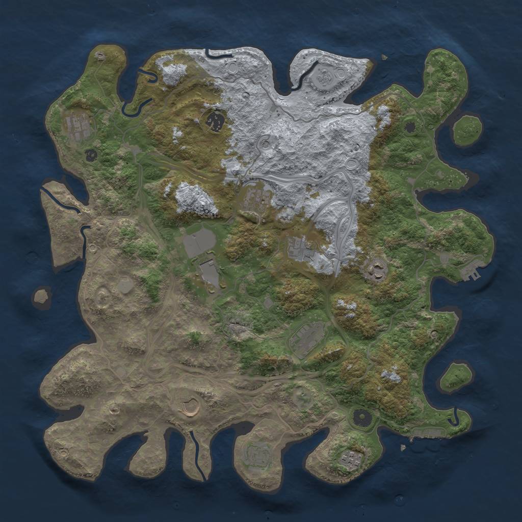 Rust Map: Procedural Map, Size: 4250, Seed: 29051978, 19 Monuments