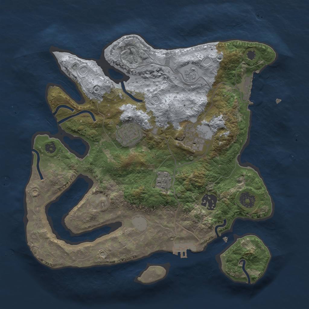 Rust Map: Procedural Map, Size: 2900, Seed: 150, 12 Monuments