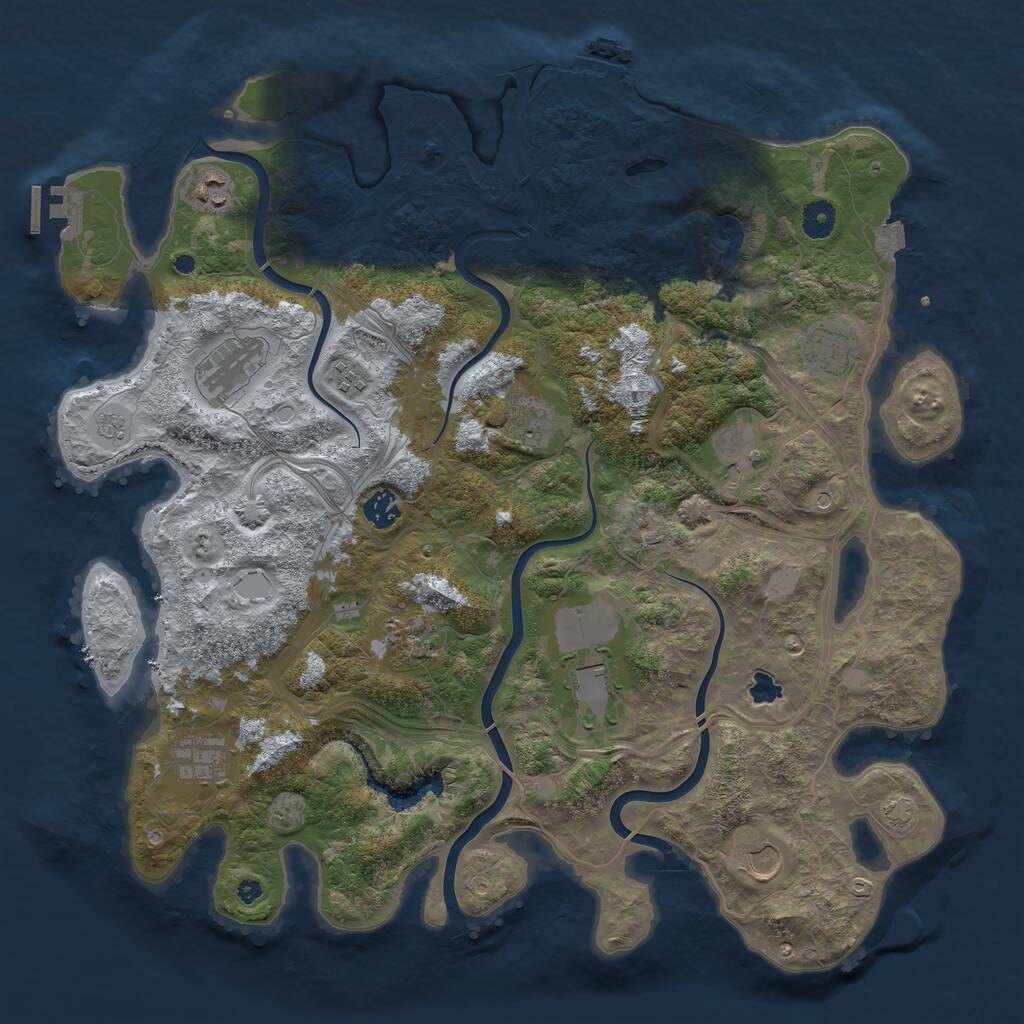 Rust Map: Procedural Map, Size: 4250, Seed: 1960, 17 Monuments