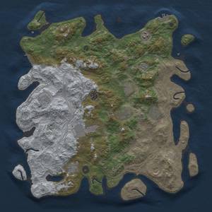 Thumbnail Rust Map: Procedural Map, Size: 4300, Seed: 300, 19 Monuments