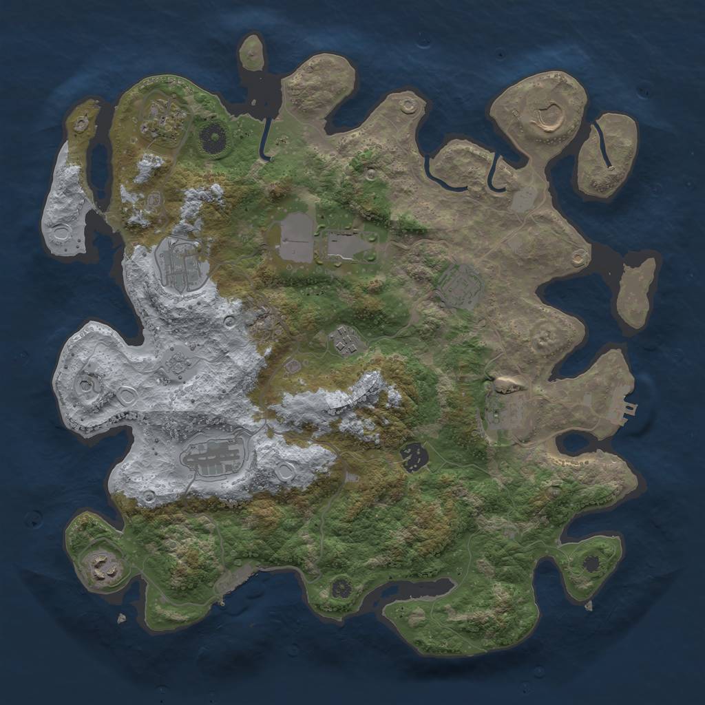 Rust Map: Procedural Map, Size: 3750, Seed: 315, 19 Monuments