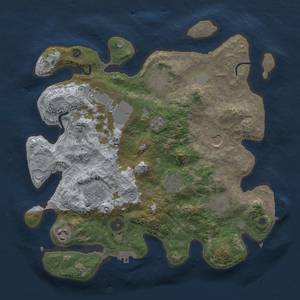 Thumbnail Rust Map: Procedural Map, Size: 3500, Seed: 112734088, 17 Monuments