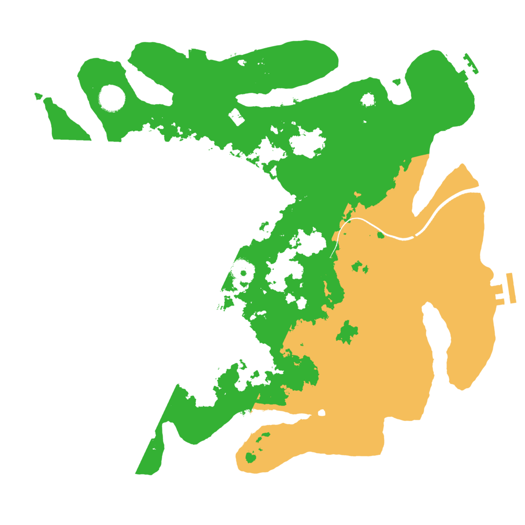 Biome Rust Map: Procedural Map, Size: 3500, Seed: 580797264