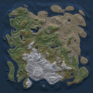 Thumbnail Rust Map: Procedural Map, Size: 4500, Seed: 483830073, 16 Monuments