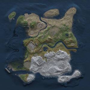 Thumbnail Rust Map: Procedural Map, Size: 3000, Seed: 465665059, 12 Monuments