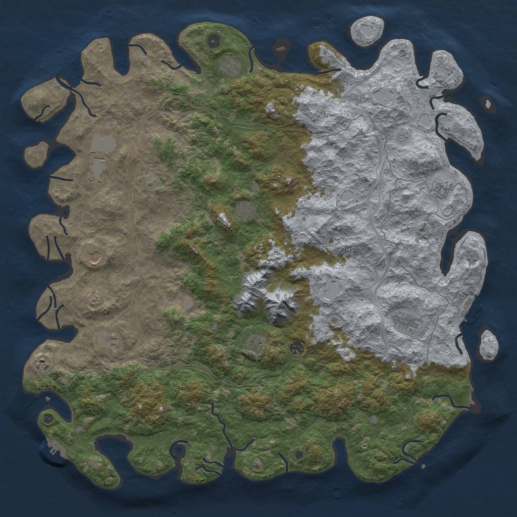 Rust Map: Procedural Map, Size: 5600, Seed: 178932248, 20 Monuments