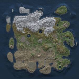 Thumbnail Rust Map: Procedural Map, Size: 3500, Seed: 1019454850, 13 Monuments