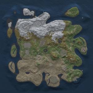 Thumbnail Rust Map: Procedural Map, Size: 3500, Seed: 1019454850, 18 Monuments