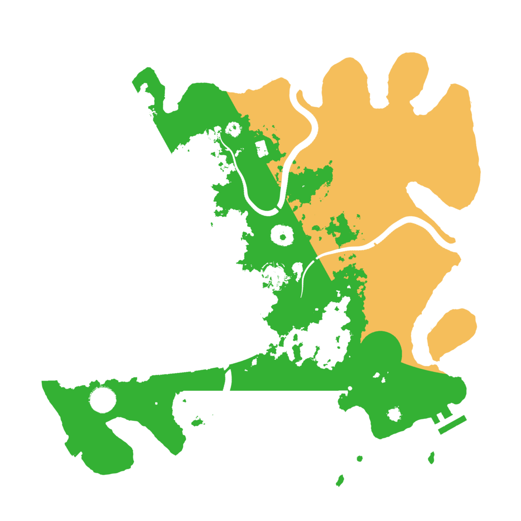 Biome Rust Map: Procedural Map, Size: 3500, Seed: 34294514