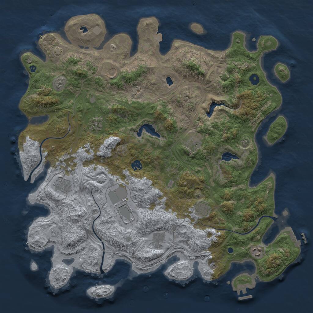 Rust Map: Procedural Map, Size: 4500, Seed: 1607820018, 15 Monuments