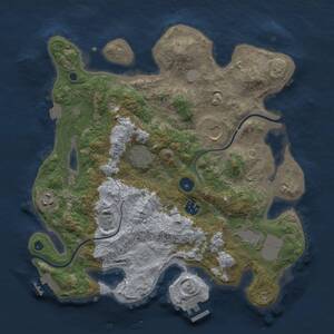 Thumbnail Rust Map: Procedural Map, Size: 3500, Seed: 1790331176, 12 Monuments