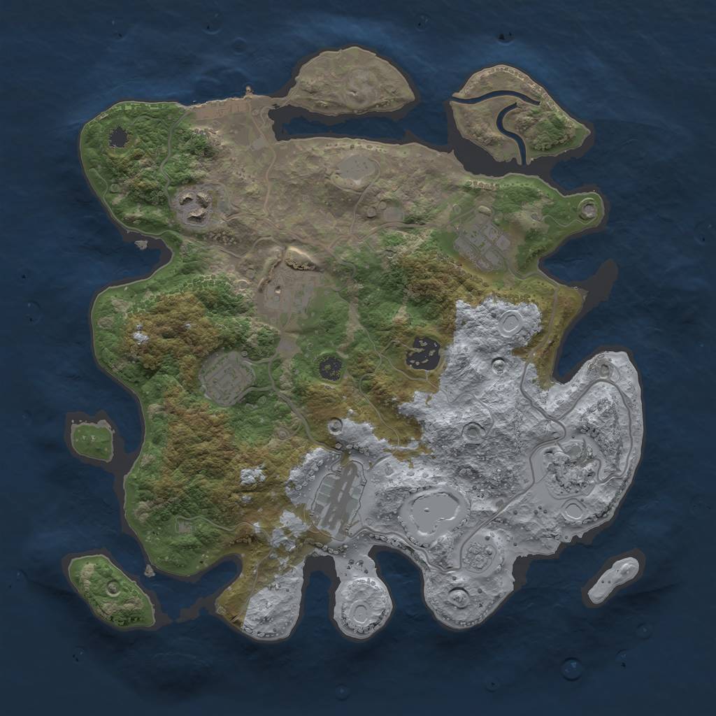 Rust Map: Procedural Map, Size: 3100, Seed: 904956741, 14 Monuments