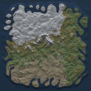 Thumbnail Rust Map: Procedural Map, Size: 6000, Seed: 1158385230, 20 Monuments