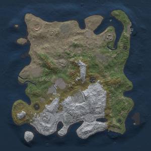 Thumbnail Rust Map: Procedural Map, Size: 3500, Seed: 232729425, 19 Monuments