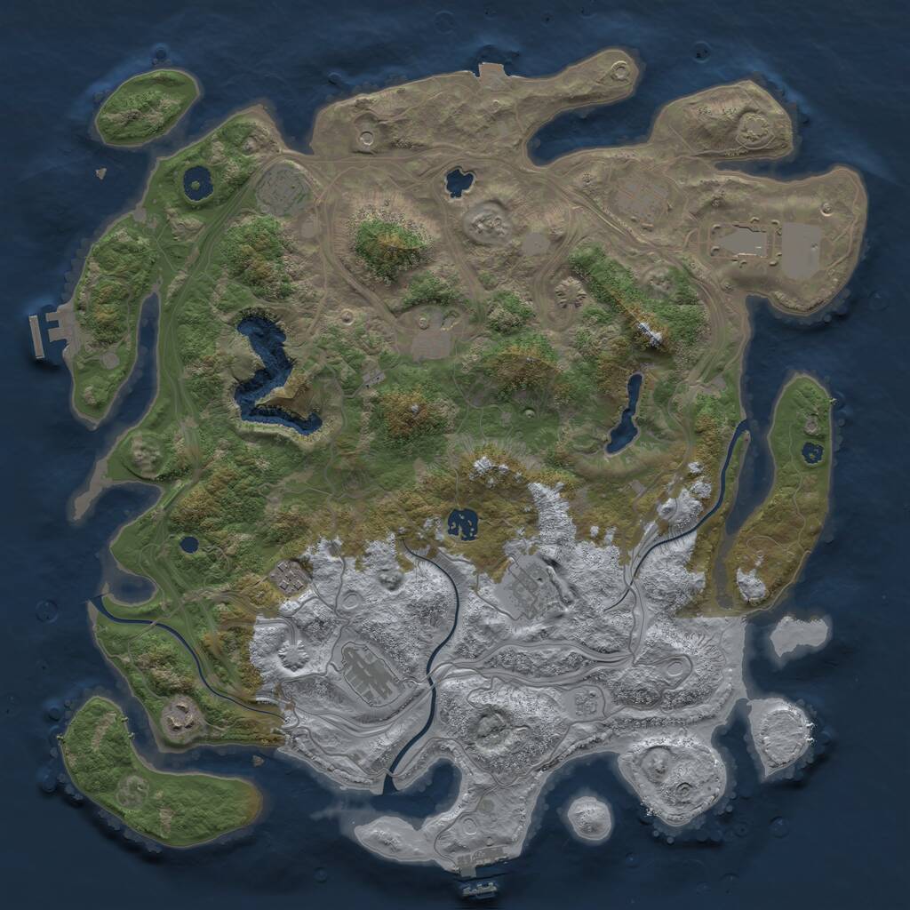 Rust Map: Procedural Map, Size: 4250, Seed: 107, 15 Monuments