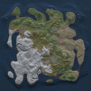 Thumbnail Rust Map: Procedural Map, Size: 3700, Seed: 341399754, 17 Monuments