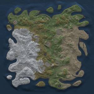 Thumbnail Rust Map: Procedural Map, Size: 4500, Seed: 1529192460, 20 Monuments