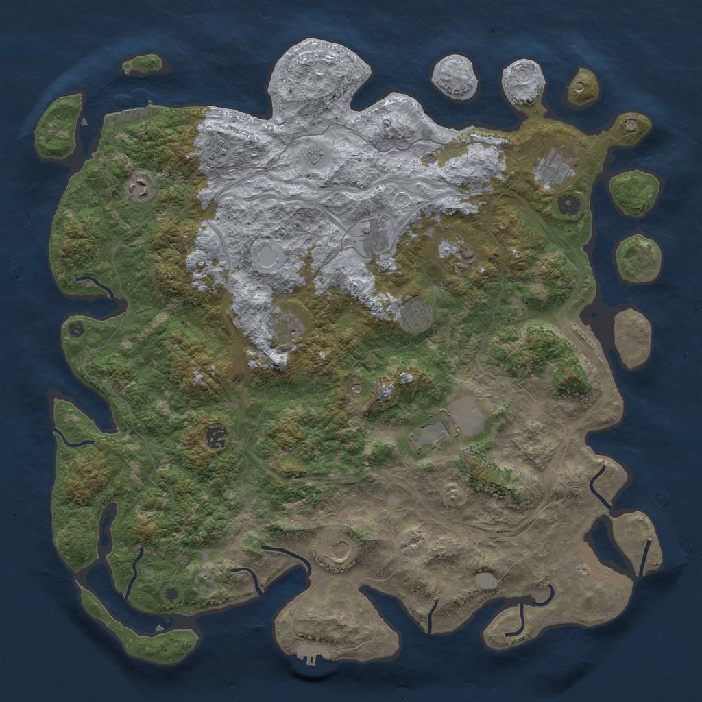 Rust Map: Procedural Map, Size: 4750, Seed: 67830, 19 Monuments