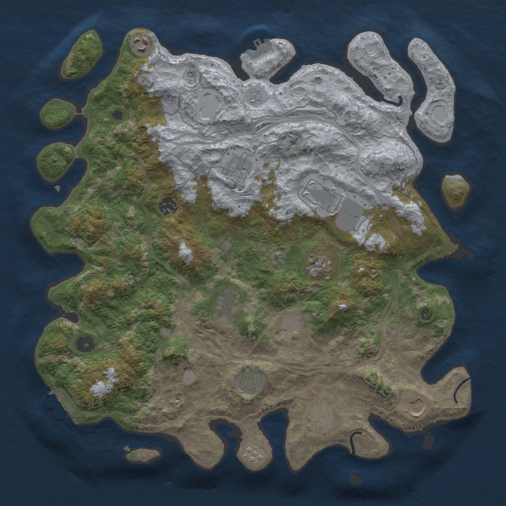 Rust Map: Procedural Map, Size: 4250, Seed: 6662305, 20 Monuments