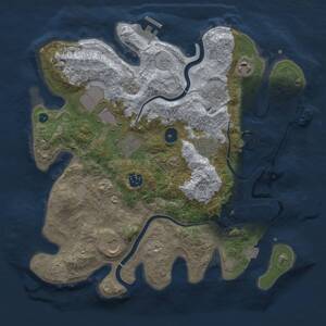 Thumbnail Rust Map: Procedural Map, Size: 3500, Seed: 94218546, 14 Monuments