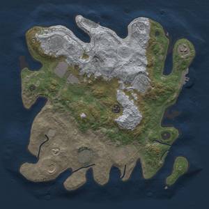 Thumbnail Rust Map: Procedural Map, Size: 3500, Seed: 94218546, 17 Monuments