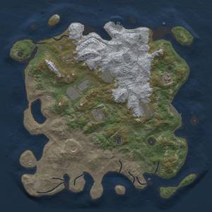 Thumbnail Rust Map: Procedural Map, Size: 4123, Seed: 645672235, 17 Monuments