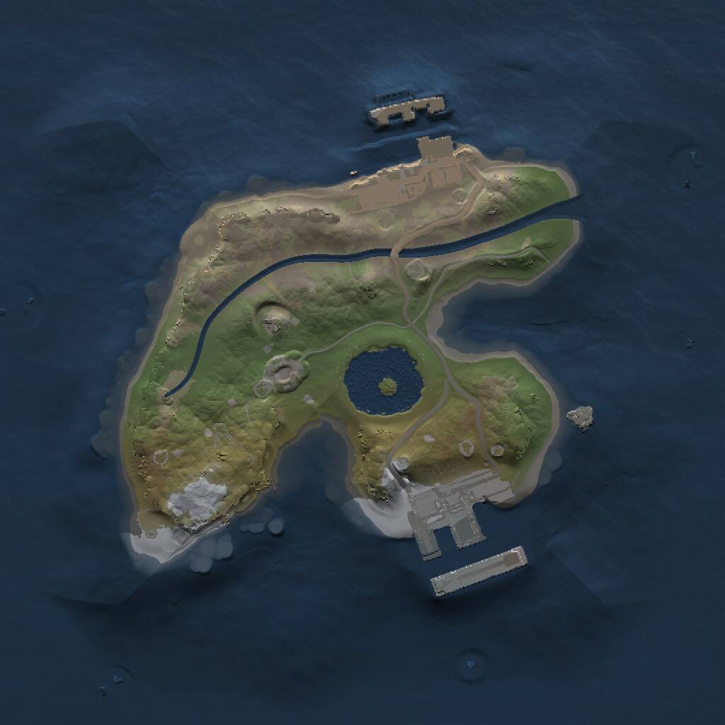 Rust Map: Procedural Map, Size: 1500, Seed: 6137135, 3 Monuments